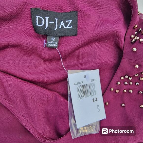 DJ-JAZ Formal Knee Length Dress Womns SZ 12 NWT Mother of the Bride Event Cruise - Picture 3 of 5